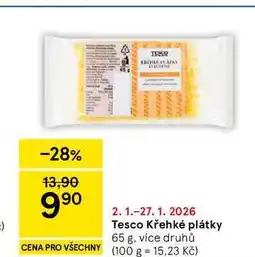 Tesco Tesco Křehké plátky, 65 g, více druhů nabídka
