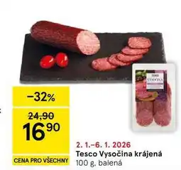 Tesco Tesco Vysočina krájená, 100 g, balená nabídka