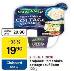 Tesco Krajánek Pomazánka cottage s tuňákem, 100 g nabídka