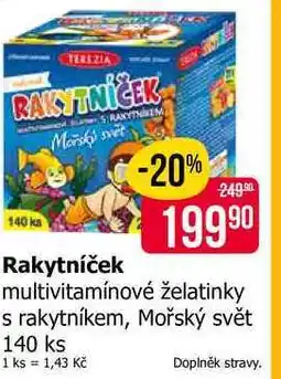 Teta Rakytníček multivitamínové želatinky s rakytníkem, Mořský svět 140 ks nabídka