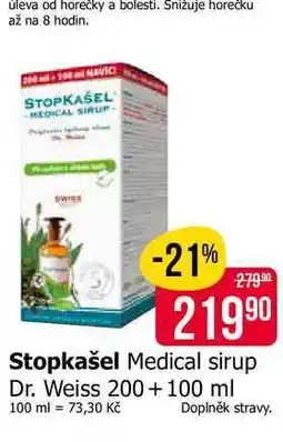 Teta Stopkašel Medical sirup Dr. Weiss 200+ 100 ml nabídka