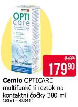 Teta Cemio OPTICARE multifunkční roztok na kontaktní čočky 380 ml nabídka