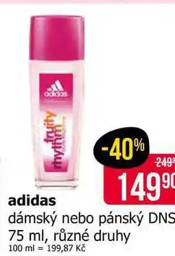Teta adidas dámský nebo pánský DNS 75 ml, různé druhy nabídka