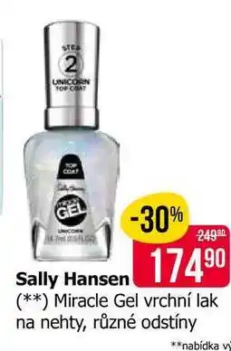 Teta Sally Hansen Miracle Gel vrchní lak na nehty, různé odstíny nabídka