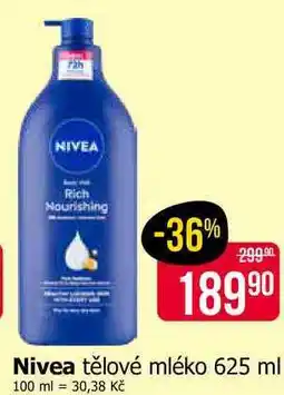 Teta Nivea tělové mléko 625 ml nabídka
