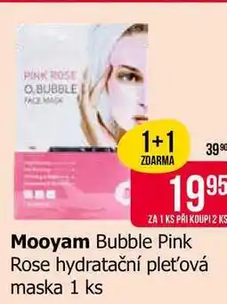 Teta Mooyam Bubble Pink Rose hydratační pleťová maska 1 ks nabídka