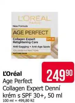Teta L'Oréal Age Perfect Collagen Expert Denní krém s SPF 30+, 50 ml nabídka