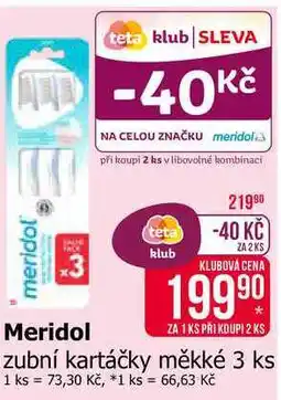 Teta Meridol zubní kartáčky měkké 3 ks nabídka