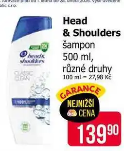 Teta Head & Shoulders šampon 500 ml, různé druhy nabídka