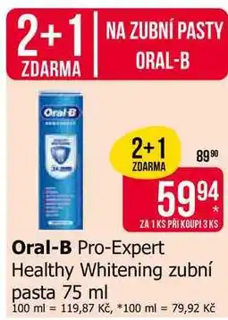 Teta Oral-B Pro-Expert Healthy Whitening zubní pasta 75 ml nabídka