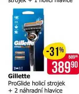 Teta Gillette ProGlide holicí strojek + 2 náhradní hlavice nabídka