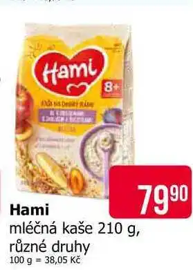Teta Hami mléčná kaše 210 g, různé druhy nabídka