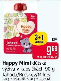 Teta Happy Mimi dětská výživa v kapsičkách 90 g nabídka