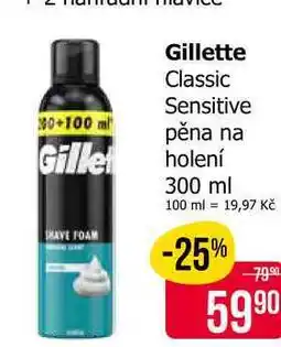 Teta Gillette Classic Sensitive pěna na holení 300 ml nabídka