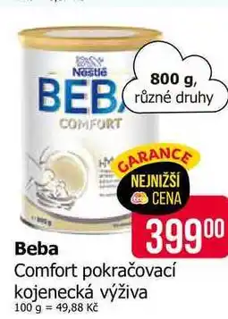 Teta Beba Comfort pokračovací kojenecká výživa 800 g nabídka