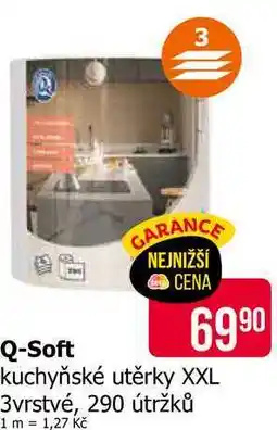 Teta Q-Soft kuchyňské utěrky XXL 3vrstvé, 290 útržků nabídka