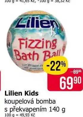 Teta Lilien Kids koupelová bomba s překvapením 140 g nabídka