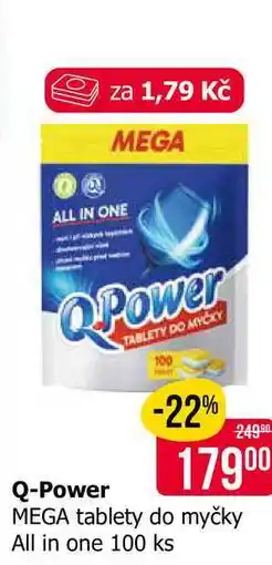 Teta Q-Power tablety do myčky All in one 100 ks nabídka
