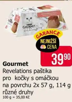 Teta Gourmet Revelations paštika pro kočky s omáčkou na povrchu 2x 57 g, 114 g nabídka