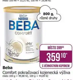 Teta BEBA Comfort pokračovací kojenecká výživa místo 800 g nabídka