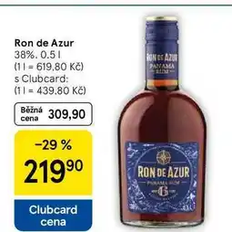 Tesco Ron de Azur 38%, 0.5 l nabídka