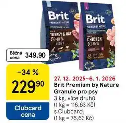 Tesco Brit Premium by Nature Granule pro psy, 3 kg. více druhů nabídka