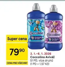 Tesco Coccolino Aviváž, 51 PD, více druhů nabídka