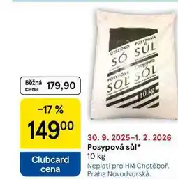 Tesco Posypová sůl, 10 kg nabídka
