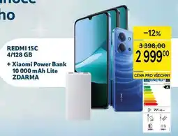 Tesco REDMI 15C 4/128 GB + Xiaomi Power Bank 10 000 mAh Lite ZDARMA nabídka