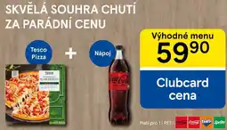 Tesco Výhodné menu Tesco pizza + nápoj 0,5 l nabídka