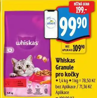 Albert Whiskas granule pro kočky nabídka