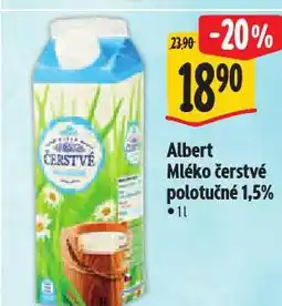 Albert Mléko čerstvé polotučné nabídka
