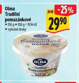 Albert Olma tradiční pomazánkové nabídka