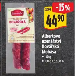 Albert Kovářská klobása nabídka