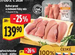 Albert Kuřecí prsní a stehenní řízky mix nabídka