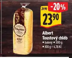Albert Toustový chléb nabídka