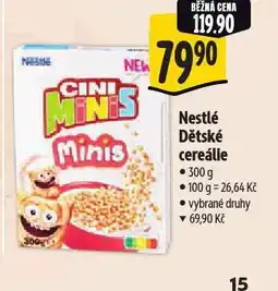 Albert Nestlé dětské cereálie nabídka