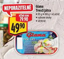 Albert Giana tresčí játra nabídka