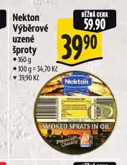Albert Nekton výběrové šproty uzené v oleji nabídka