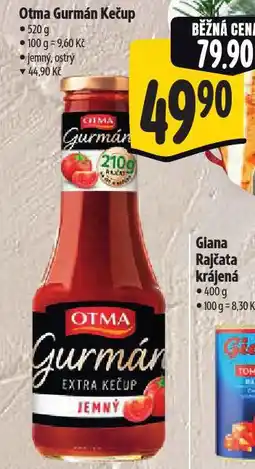 Albert Otma gurmán kečup nabídka