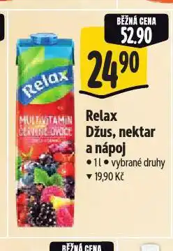Albert Relax džus, nektar a nápoj nabídka
