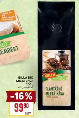 Billa BILLA BIO Mletá káva 200 g nabídka