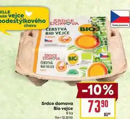 Billa Srdce domova Bio vejce 6 ks nabídka