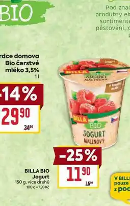 Billa BILLA BIO Jogurt 150g nabídka
