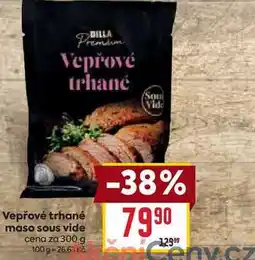 Billa Vepřové trhané maso sous vide cena za 300 g nabídka