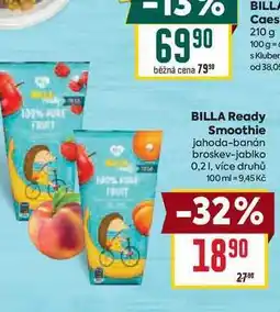 Billa BILLA Ready Smoothie jahoda-banán broskev-jablko 0,2l nabídka