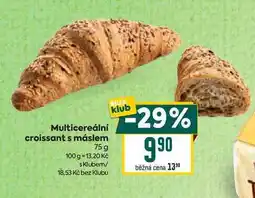 Billa Croissant multicereální 75g, vybrané druhy nabídka