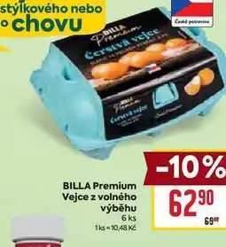 Billa BILLA Premium Vejce z volného výběhu 6 ks nabídka