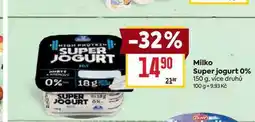 Billa Milko Super jogurt 0% 150 g nabídka