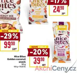 Billa Nice Bites Golden coconut snack 50 g nabídka